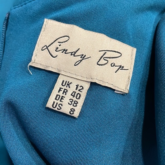 Lindy Bop Olisa Wide Leg Jumpsuit US Size 8 - Picture 7 of 8